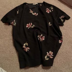 Scalloped, semi-sheer, dress top.